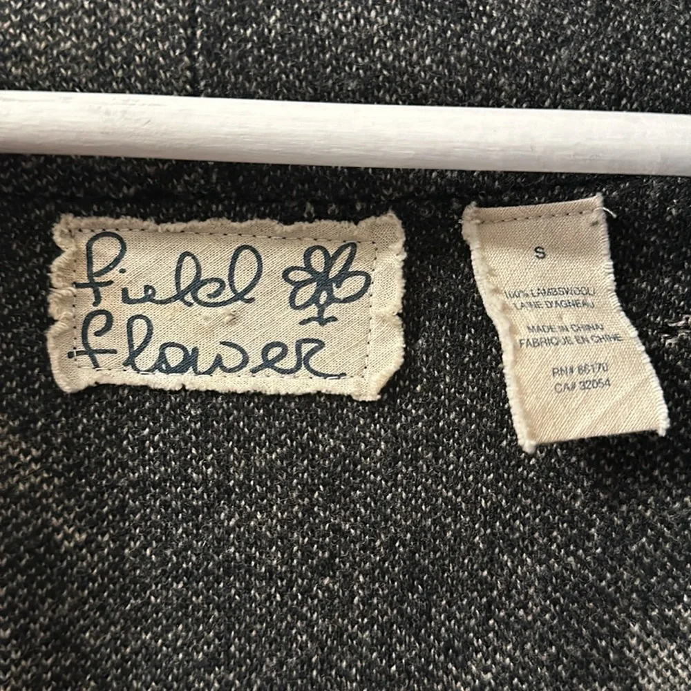 Anthropologie Field Flower Sedona Horse Lambswool Cardigan Hoodie - Picture 2 of 7